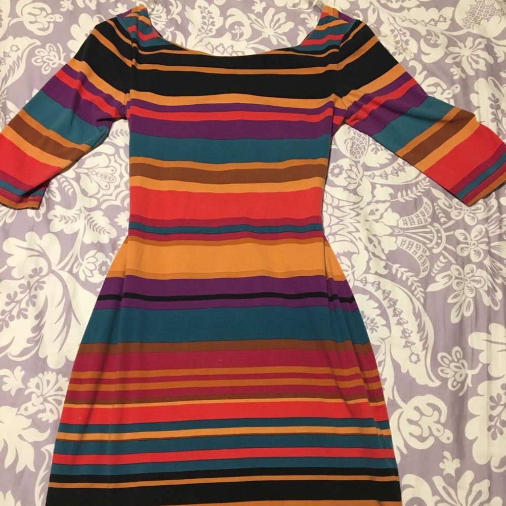 Colorful strip dress
